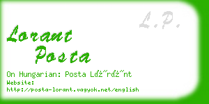 lorant posta business card